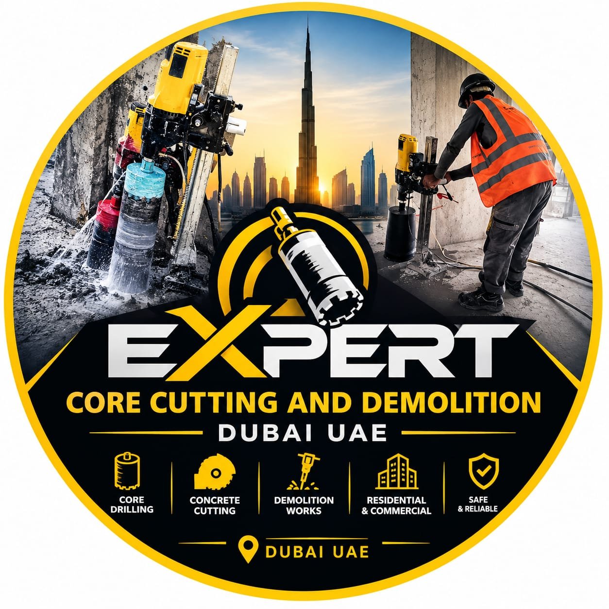 Expert Core Cutting and Demolition Dubai UAE logo